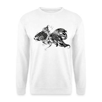 Fisch - Unisex Pullover - Weiß - Vorne