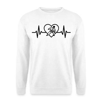 Herz Judo – Leidenschaft Kampfsport - Unisex Pullover - Weiß - Vorne