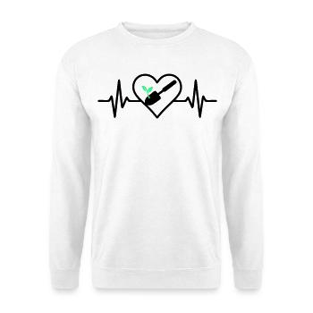 Herz Gärtnerei – Love of Nature - Unisex Sweatshirt - white - Front