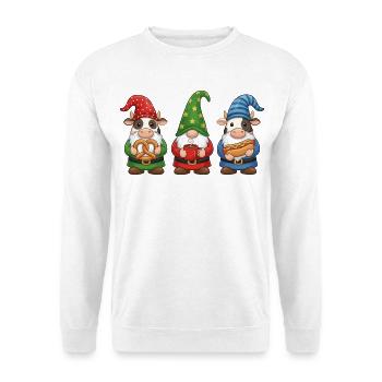 Kuh Merry Christmas Weihnachten Coole  - Unisex Pullover - Weiß - Vorne
