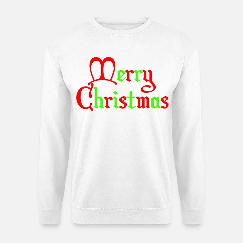 Frohe Weihnachten Gotische Schrift - Unisex Pullover - Weiß