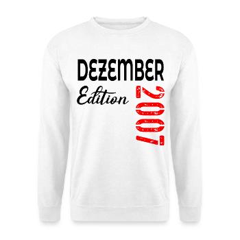 19th birthday December 2007 - Unisex Sweatshirt - white - Front