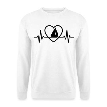 Heart Catamaran – Passion Sailing - Unisex Sweatshirt - white - Front