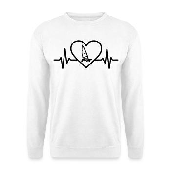 Yachting sur sable de cœur – passion - Sweat-shirt Unisexe - blanc - Devant
