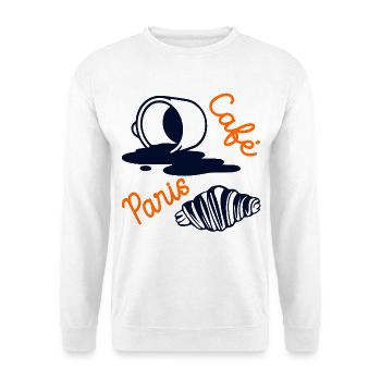 Croissant Coffee Paris - Unisex Sweatshirt - white - Front