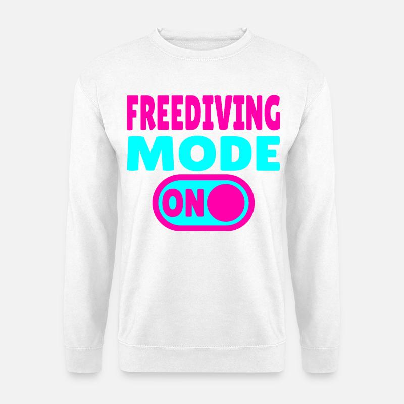 Freediving Mode ON - Taucher - Unisex Pullover - Weiß