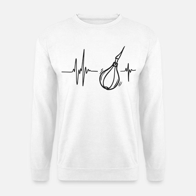 Speedboxen | Herzschlag-Pugilismus - Unisex Pullover - Weiß