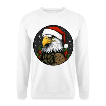 Adler Weihnachten - Unisex Pullover - Weiß - Vorne