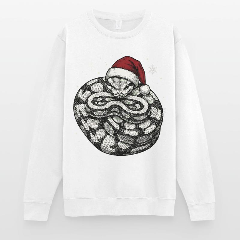 Serpent roi python roi de Noël Python boule Sweat-shirt Unisexe
