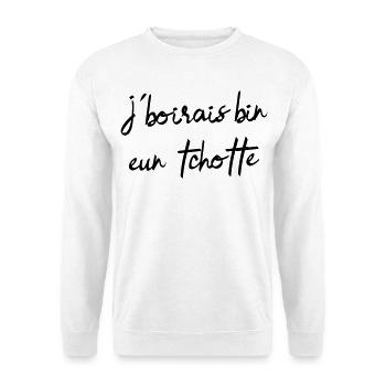 I would drink bin eun tchotte, humor chti du Nord - Unisex Sweatshirt - white - Front