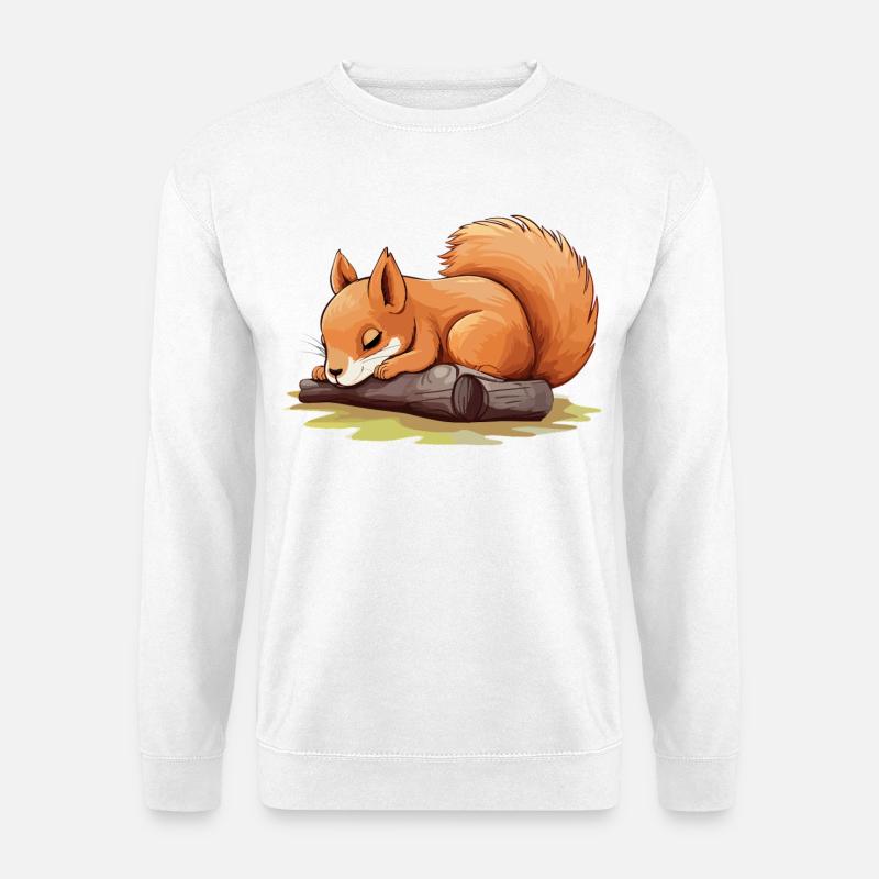 Eichhörnchen Süß Niedlich Baby Kinder Tier Cartoon - Unisex Pullover - Weiß