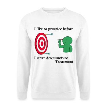 Praticien agréé en MTC Expert Compétent - Sweat-shirt Unisexe - blanc - Devant