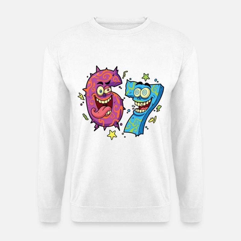 Sechs Sieben Monster - Unisex Pullover - Weiß