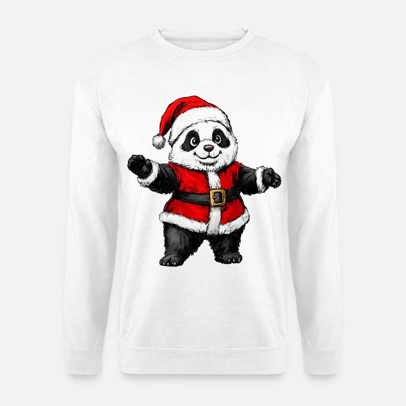 Panda Weihnachtsmann - Unisex Pullover - Weiß