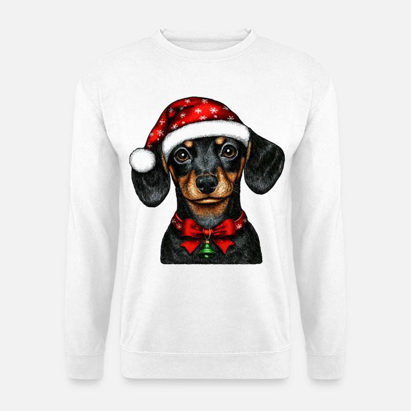 Weihnachten Dackel - Unisex Pullover - Weiß