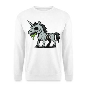 Zombie Unicorn with Slime and Dark Bones - Unisex Sweatshirt - white - Front