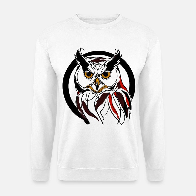 Nacht-Eule - Unisex Pullover - Weiß