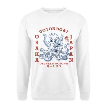 Drunken Octopus with Bottle - Unisex Sweatshirt - white - Front