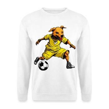 Football pour chiens - Sweat-shirt Unisexe - blanc - Devant