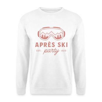 Soirée après ski ski soirée filles esthétique rose - Sweat-shirt Unisexe - blanc - Devant