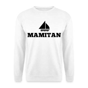 Mamitän Jeu de mots drôle Captain Mama Anchor - Sweat-shirt Unisexe - blanc - Devant