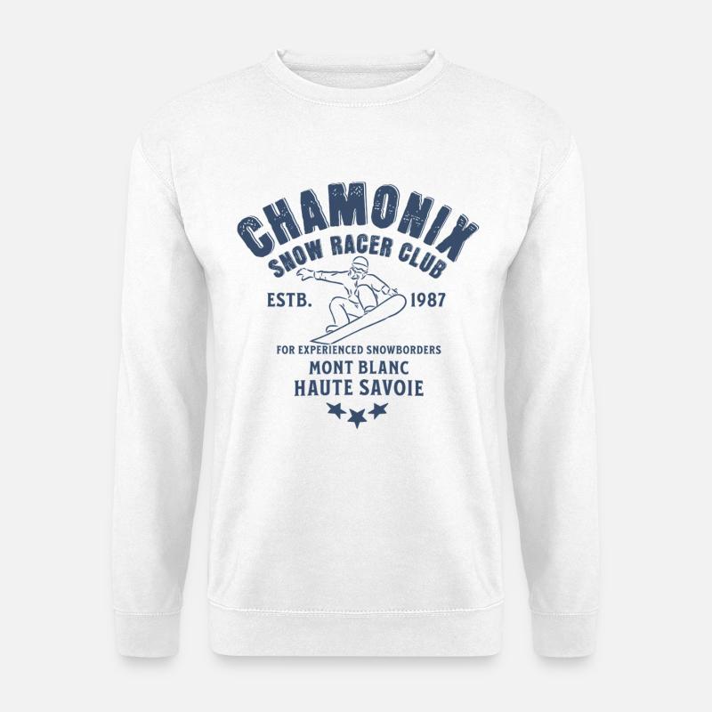 Chamonix Snowboard Club Mont Blanc - Unisex Pullover - Weiß