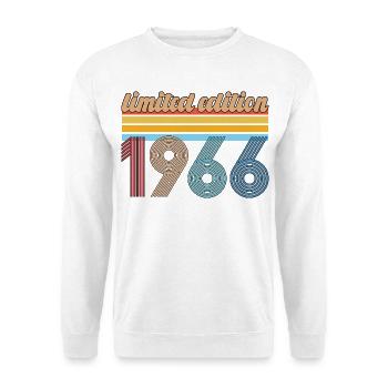 Anniversaire Vintage 1966 Rétro Cadeau Né En 1966 - Sweat-shirt Unisexe - blanc - Devant