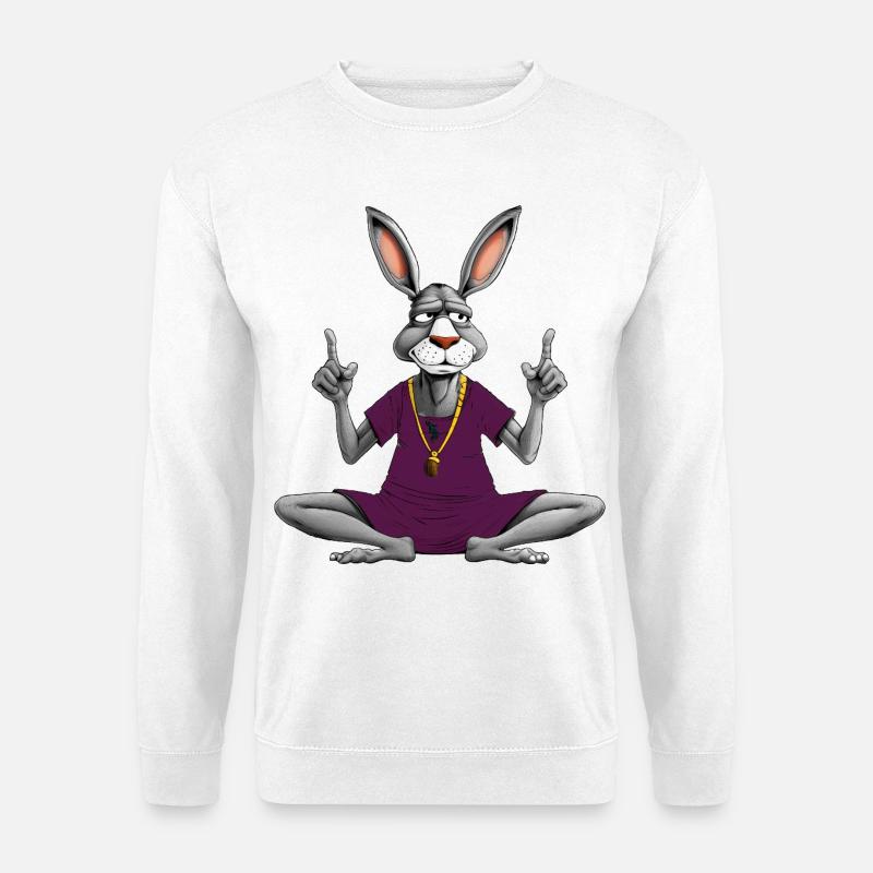 Esel Yoga / Yogi Esel - Unisex Pullover - Weiß