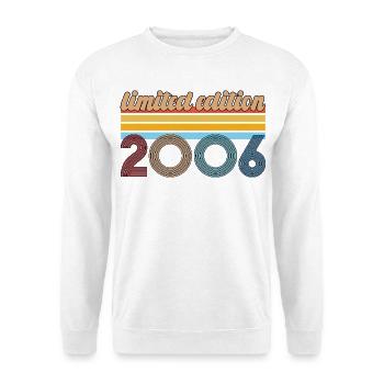 Vintage Geburtstag 2006 Retro-Geschenk Geboren 2006 - Unisex Pullover - Weiß - Vorne