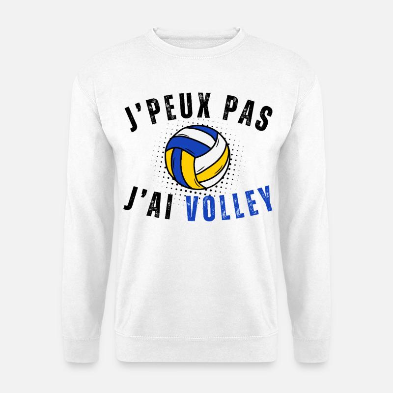 Ich kann nicht, ich habe Volley-Humor-Geschenk - Unisex Pullover - Weiß