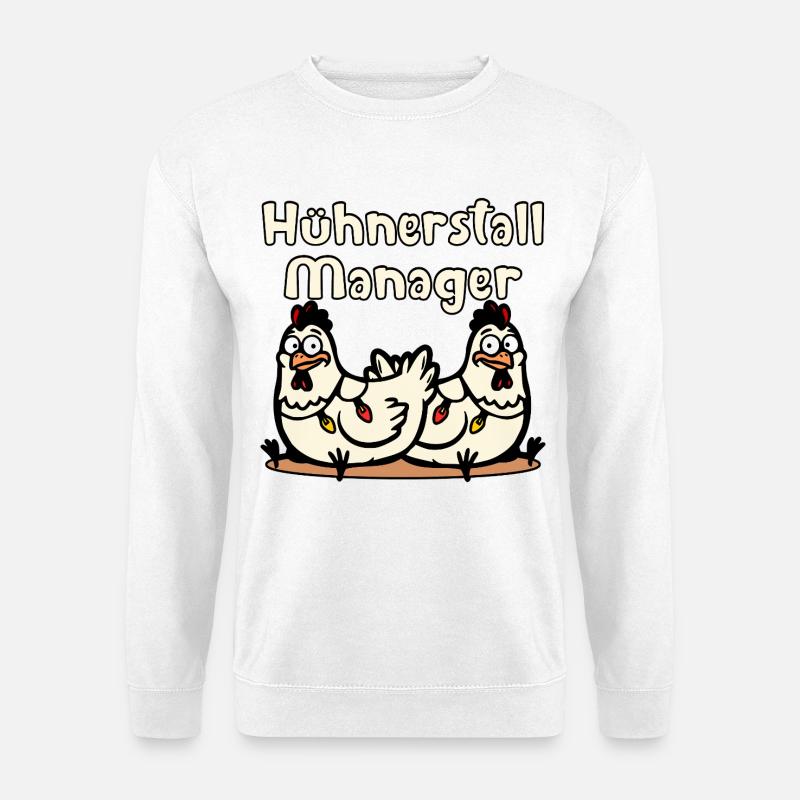 Weihnachten Hühnerstall Manager - Unisex Pullover - Weiß