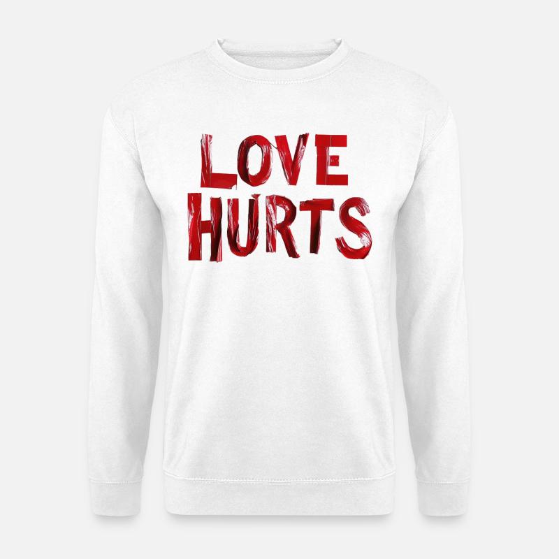 Love Hurts Red Tapes - Unisex Pullover - Weiß