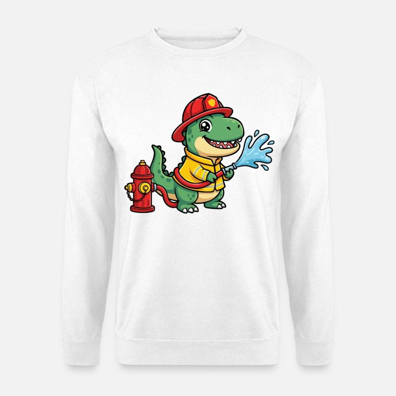 Dino Feuerwehrheld - Unisex Pullover - Weiß