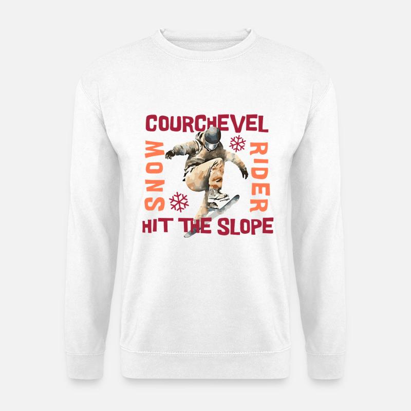 Courchevel Snowboard Jumping - Unisex Pullover - Weiß