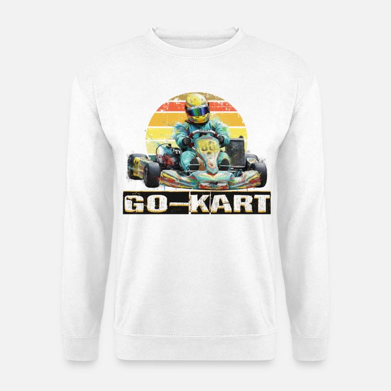 Go-Kart fahren - Unisex Pullover - Weiß