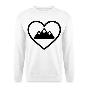 Cœur de la Montagne - Sweat-shirt Unisexe - blanc - Devant
