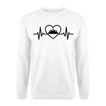 Montagnes du Cœur : Trois Sommets - Sweat-shirt Unisexe - blanc - Devant
