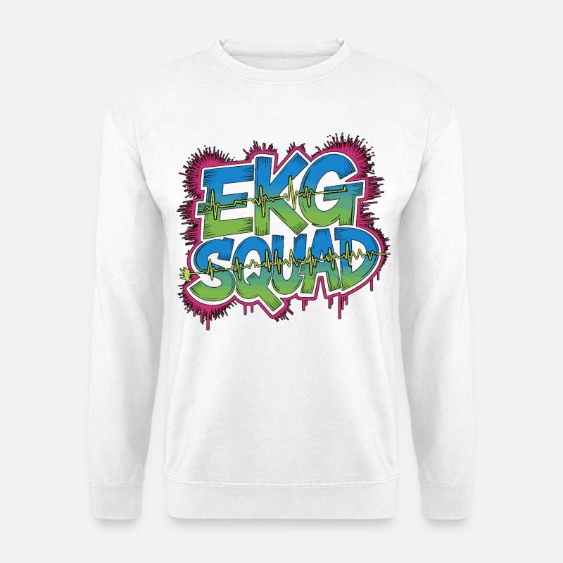 Cardiac Tech EKG Squad Pacemaker Technician - Unisex Pullover - Weiß