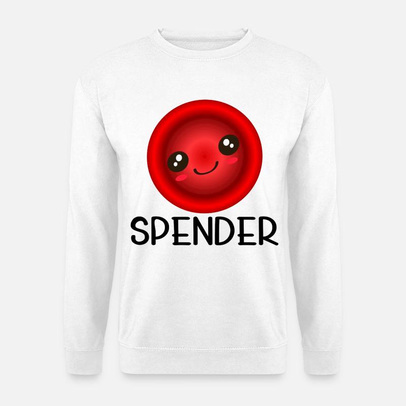 Rote Blutzellen Blutspende Spender - Unisex Pullover - Weiß