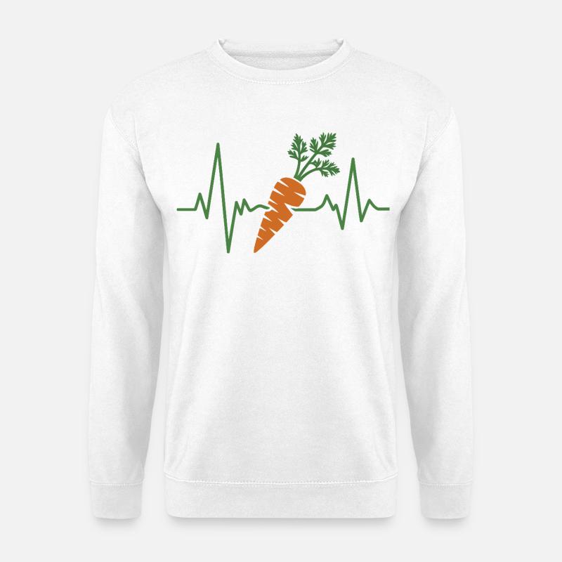 Karotte im Lebensrhythmus - Unisex Pullover - Weiß