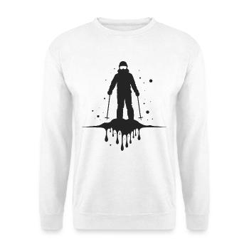 Skiers Winter Sports Melting Ski - Unisex Sweatshirt - white - Front
