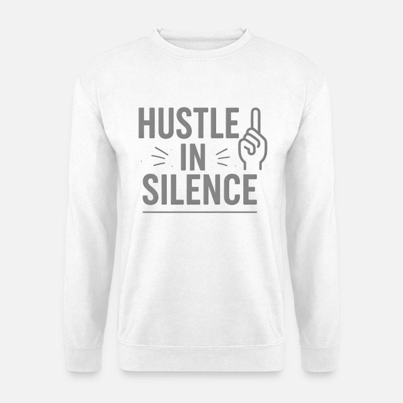 Hustle in Silence Icon Tee - Unisex Sweatshirt - white
