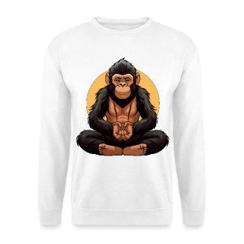 Yogi Singe - Sweat-shirt Unisexe - blanc - Devant
