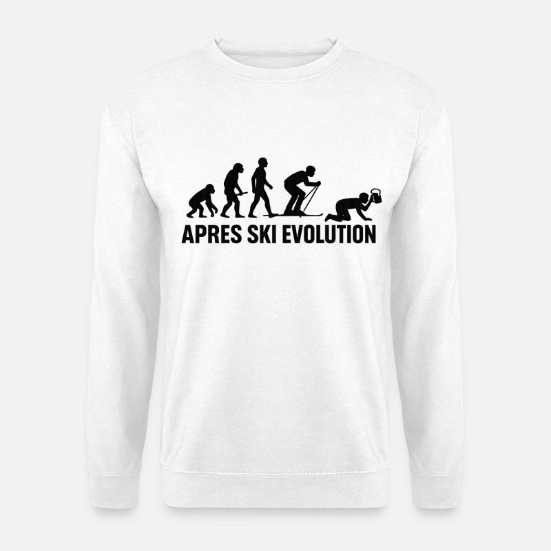 Après Ski Evolution Skiing Ski Holiday - Unisex Sweatshirt - white