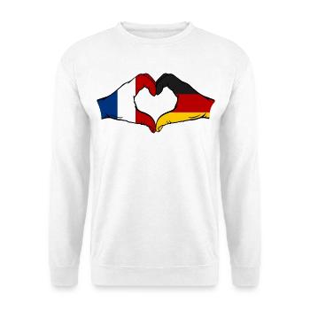 Frankreich Deutschland Fußball Flagge - Unisex Pullover - Weiß - Vorne