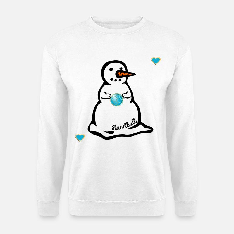 Winter Handball Kinder Schneemann - Unisex Pullover - Weiß