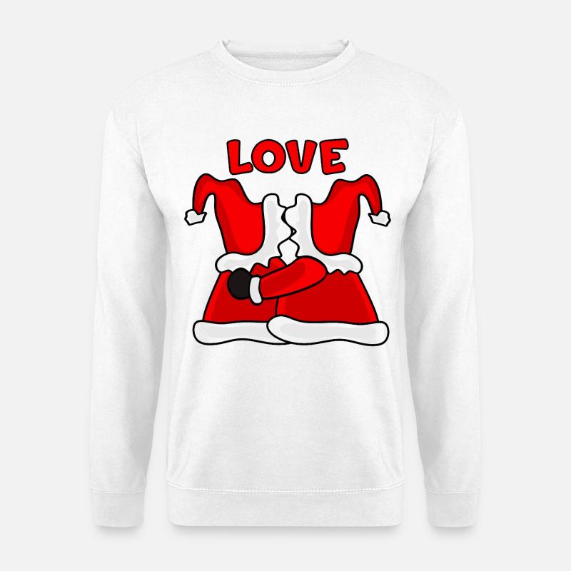 Ich liebe den Weihnachtsmann - Unisex Pullover - Weiß