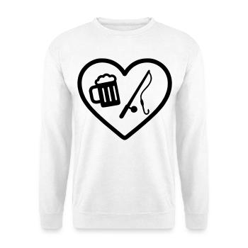 Heart Peach Beer - Unisex Pullover - Weiß - Vorne