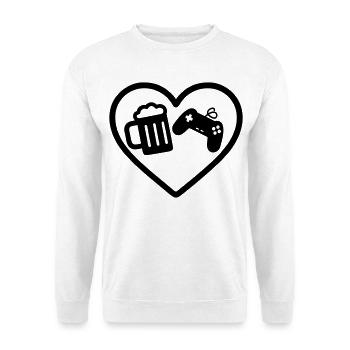 Heart Gaming Bier - Unisex Pullover - Weiß - Vorne