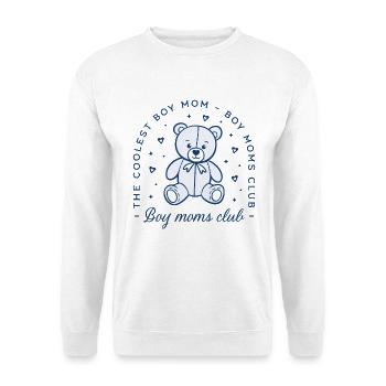 Boy Moms Club, coole Mutter, süße blaue Ästhetik - Unisex Pullover - Weiß - Vorne
